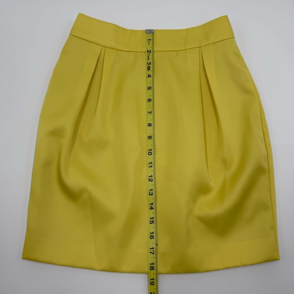 kate spade Women’s Duchess Satin Pencil Skirt 2 Light Chartreuse Yellow - Picture 8 of 9